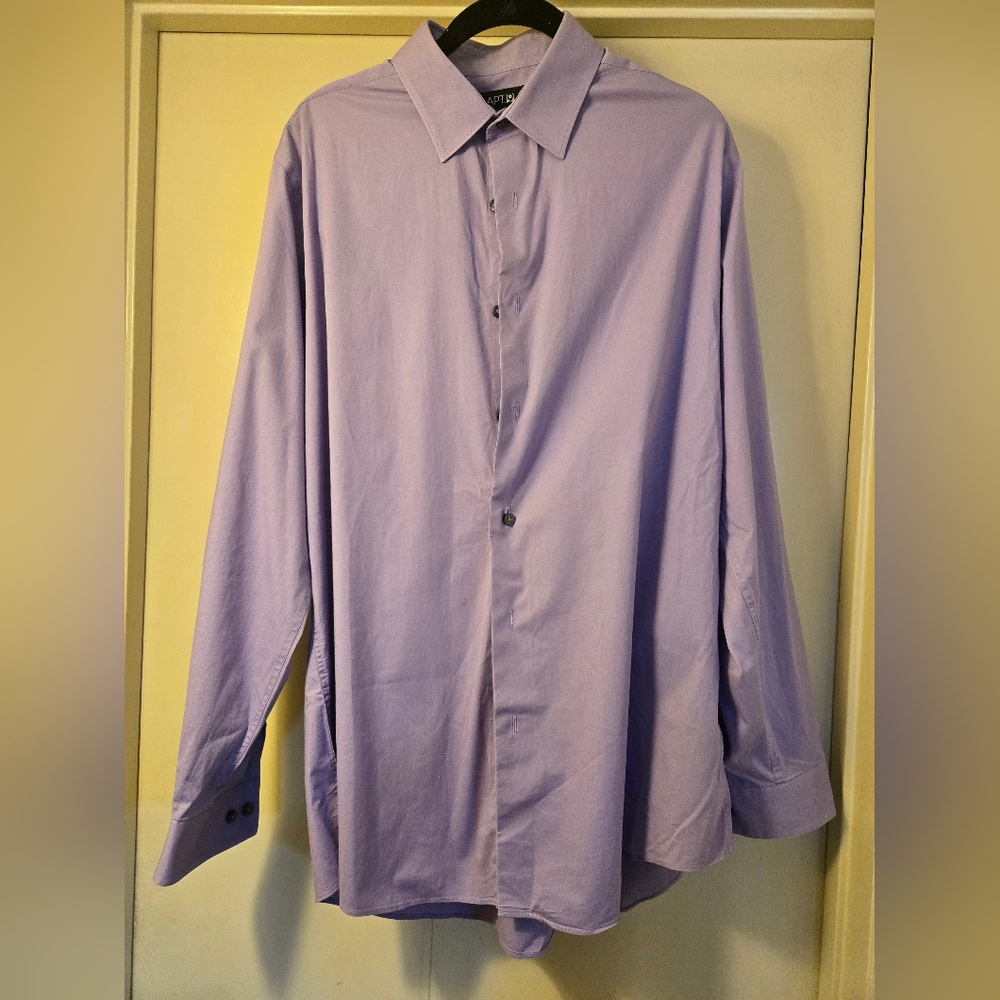 Apt. 9 Purple Stretch Slim Fit Tailored Dress Shirt with Pointed Collar‎